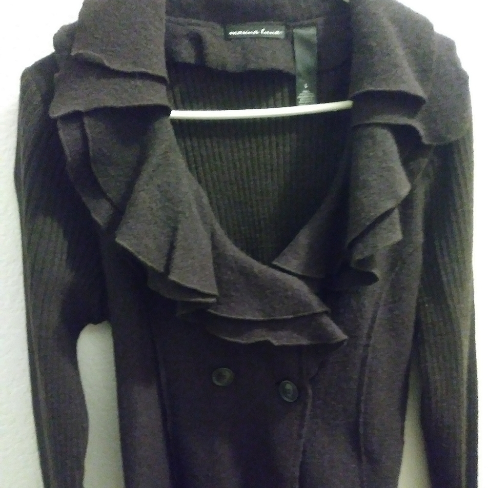 Marina Luna women's pretty brown wool sweater